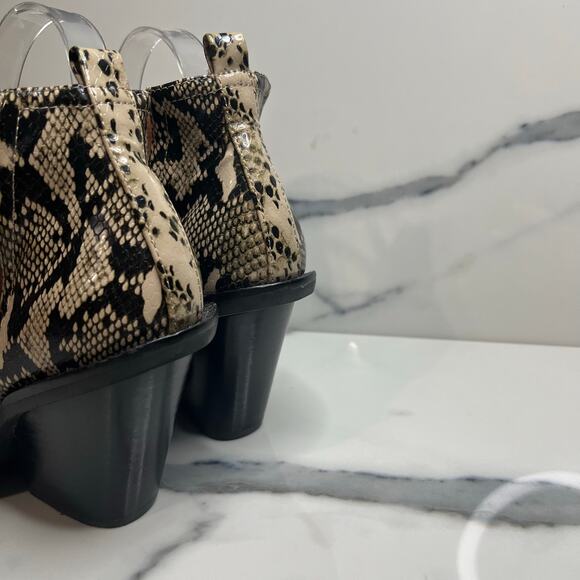 Jeffrey Campbell x Free People Women's Snakeskin Festival Boho Ankle Boots Sz 7 - Picture 4 of 8